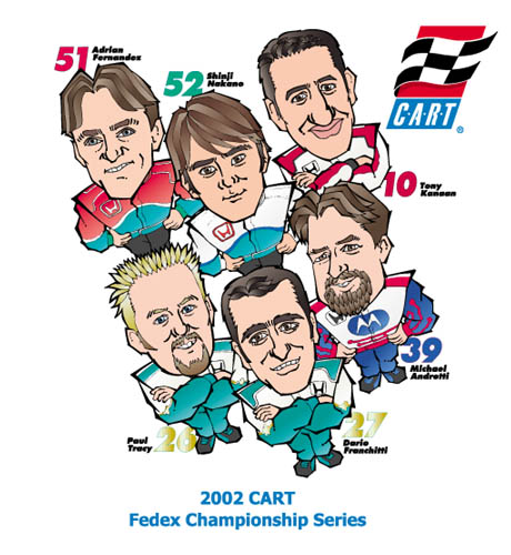 T-shirt: HONDA CART Drivers 2002