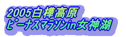 2005白樺高原 ビーナスマラソンin女神湖