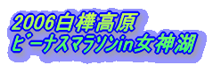 2006白樺高原 ビーナスマラソンin女神湖