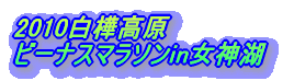 2010白樺高原 ビーナスマラソンin女神湖