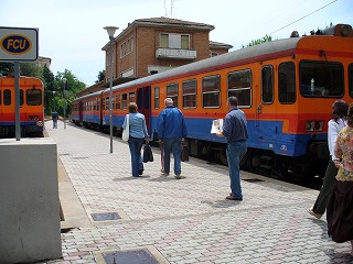 ペルージャ行きの列車