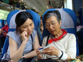 ローマ行きの列車で同席の中国人の女性