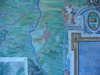 博物館で見たペルージャ付近の地図