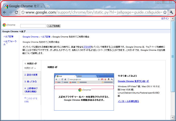 Web ブラウザー Google Chrome