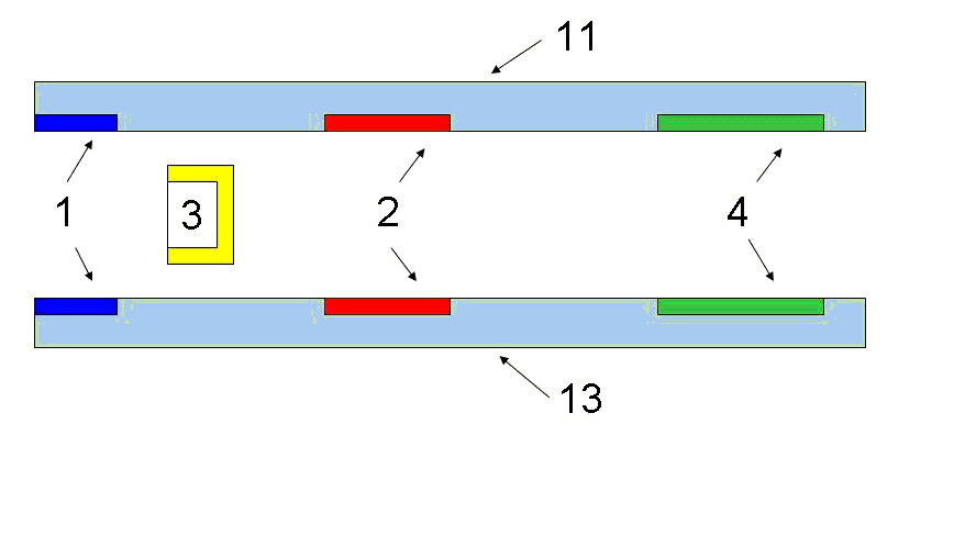 Minimum unit of the new electrostatic generator. 