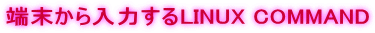 端末から入力するLINUX COMMAND