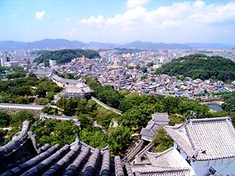 姫路城 天守閣最上層からの展望