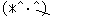 投げちゅ〜している顔文字