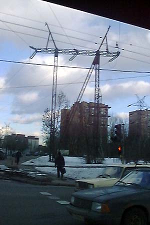 ロシアの筋交い鉄塔