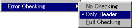 Error Checking̐ݒ