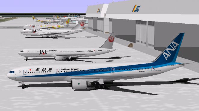 ANA B777-281 JA701A at Tokyo Intl. AirportiHanedaj
