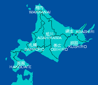 Map of Hokkaido