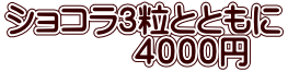 ショコラ3粒とともに 　　　　４０００円