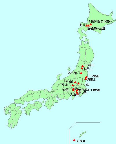 予定の山の位置