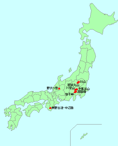 予定の山の位置