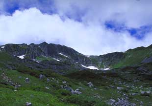水浴びをしながら黒部五郎山頂へ