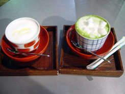 抹茶オーレと栗しるこオーレ