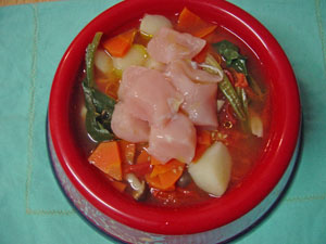 鶏肉のささみのせごはん