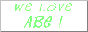 " we love ABE " animation banner