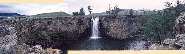 Panorama View of Orkhon Fall