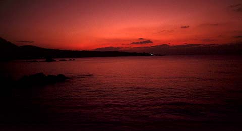 Red Sunset in Okinawa