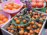 かわいい葉付きみかん