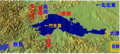 長野盆地の鳥瞰図