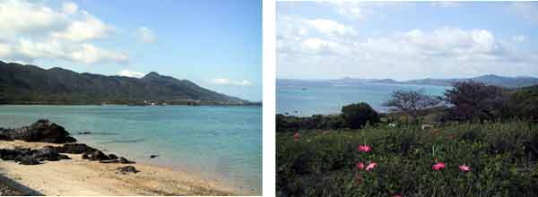 浦底浜と玉取崎からの眺め