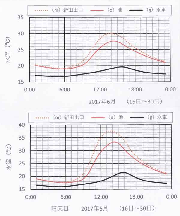 月平均の水温日変化6月