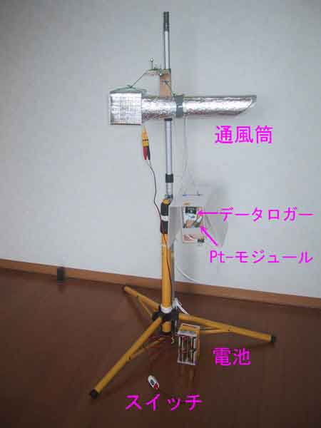 通風筒と三脚