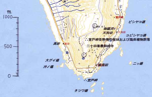 室戸岬の地図