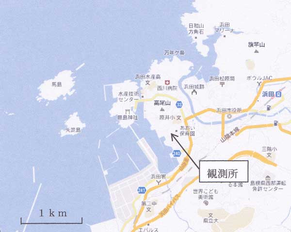 浜田の地図
