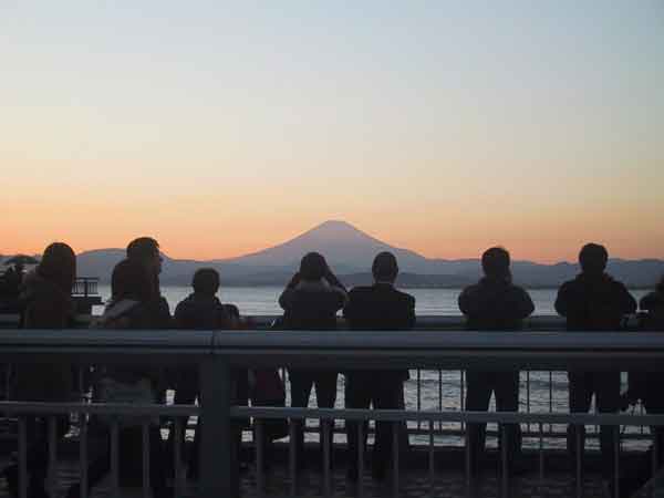 富士を撮影する人