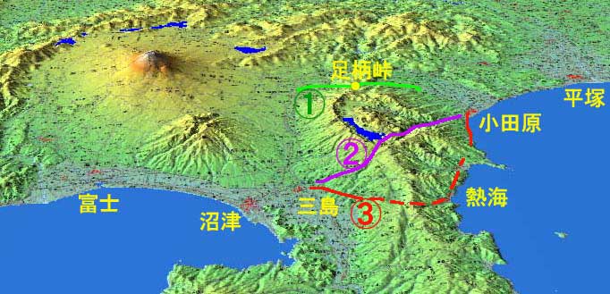 経路変遷の地図