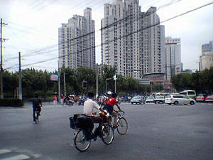 上海の交差点