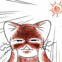 日焼けにゃんこ