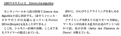 X+1/08/1990 Envers des Aiguilles