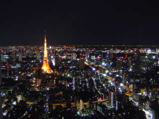 六本木ヒルズから見た東京タワー