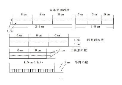 壁の部分の寸法図