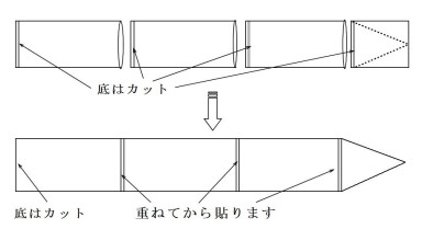 ビニールロケットの構造図