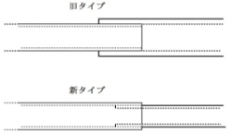 吹き口の新旧タイプ