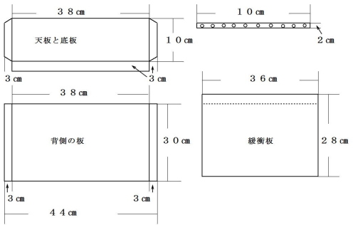 的の寸法図