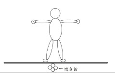 バランスをとる子どもの図