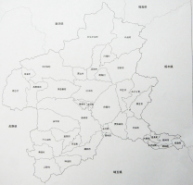 群馬県の白地図