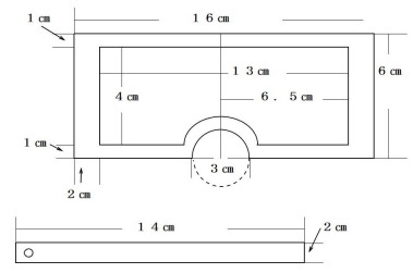 ゴーグルの寸法図