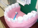 保健室の歯磨き指導の大きな模型