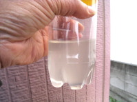 ３回ろ過した泥水
