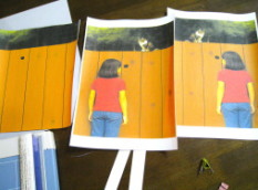 印刷した３枚の絵