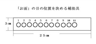 目の位置を決める補助具