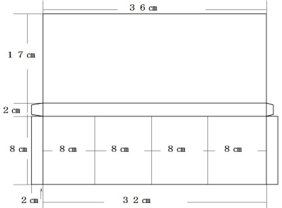 同じものカード並べの寸法図